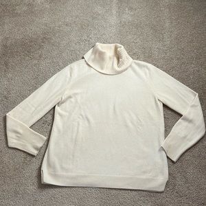 Uniqlo Mock Neck 100% Cashmere Pale Yellow Sweater